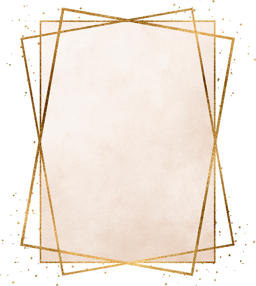 Gold Frame With Beige Watercolor Background